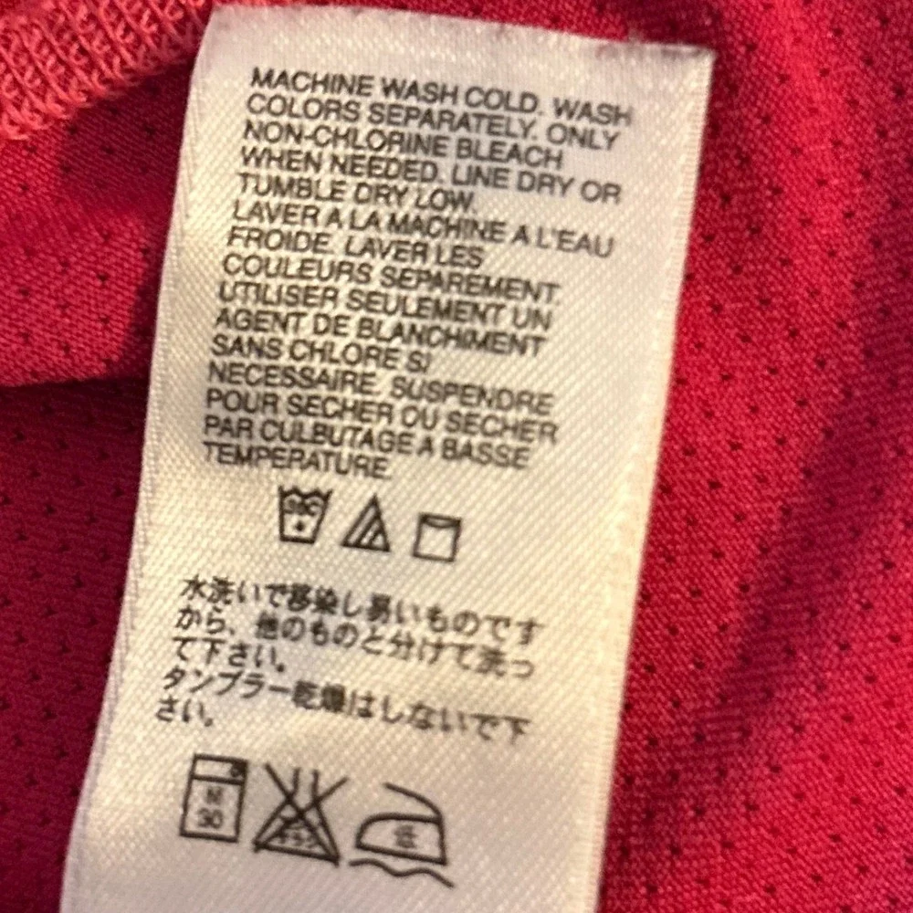 The North Face Womens VaporWick Shirt S Pink Striped Mesh Performance Activewear - Picture 7 of 7